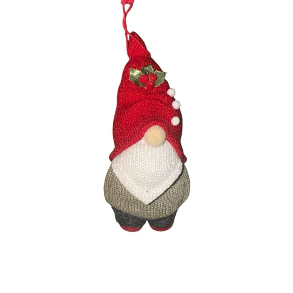 Holiday Lane Christmas Cheer Fabric Gnome Ornament